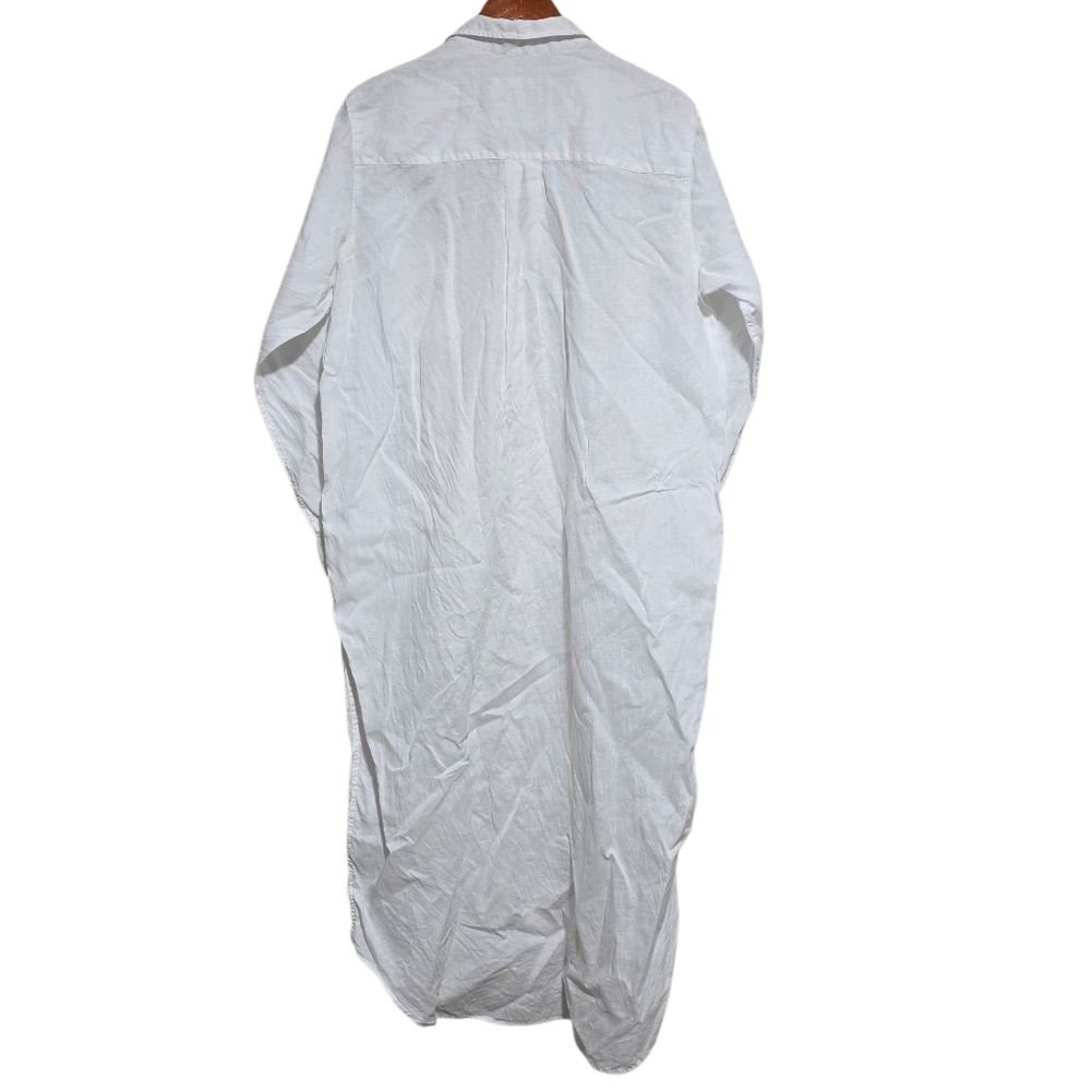 Frank & Eileen Rory Maxi Shirtdress in White Size Large - Picture 3 of 4